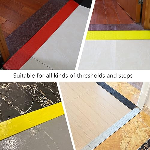 Miniatura 4 de Rampas de umbral para interiores, rampa antideslizante para interiores, rampa portátil para silla de ruedas, canal de elevación de 0.4-4.1 in, para