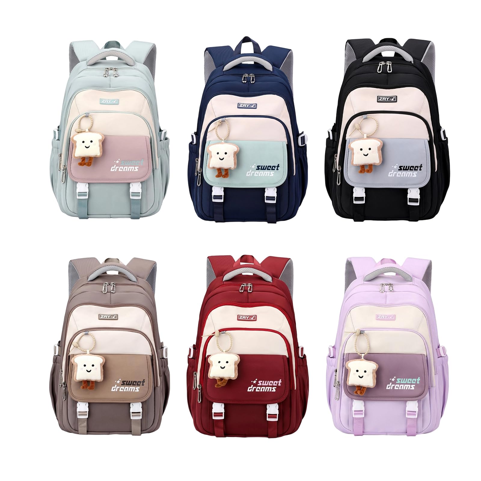 Zaino semplice e adorabile per borse da viaggio da donna e da uomo Zaino casual per libri scolastici, borsa da viaggio, borsa per regali