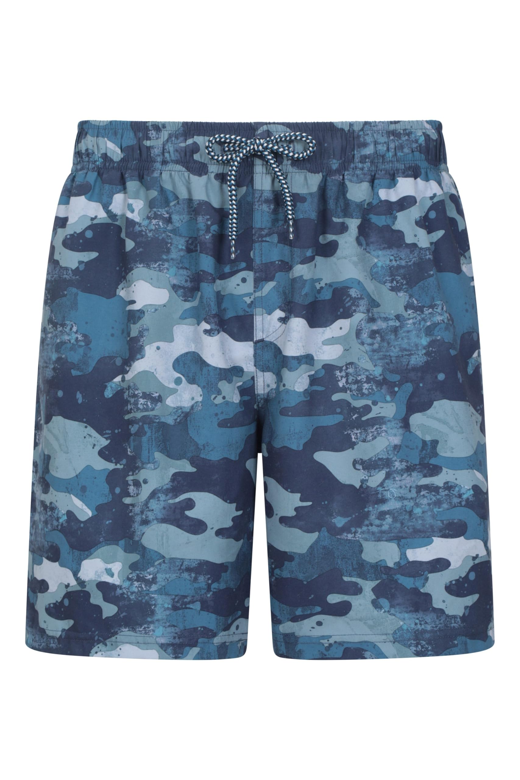 Aruba Printed Mens Swimshorts - Light Blue