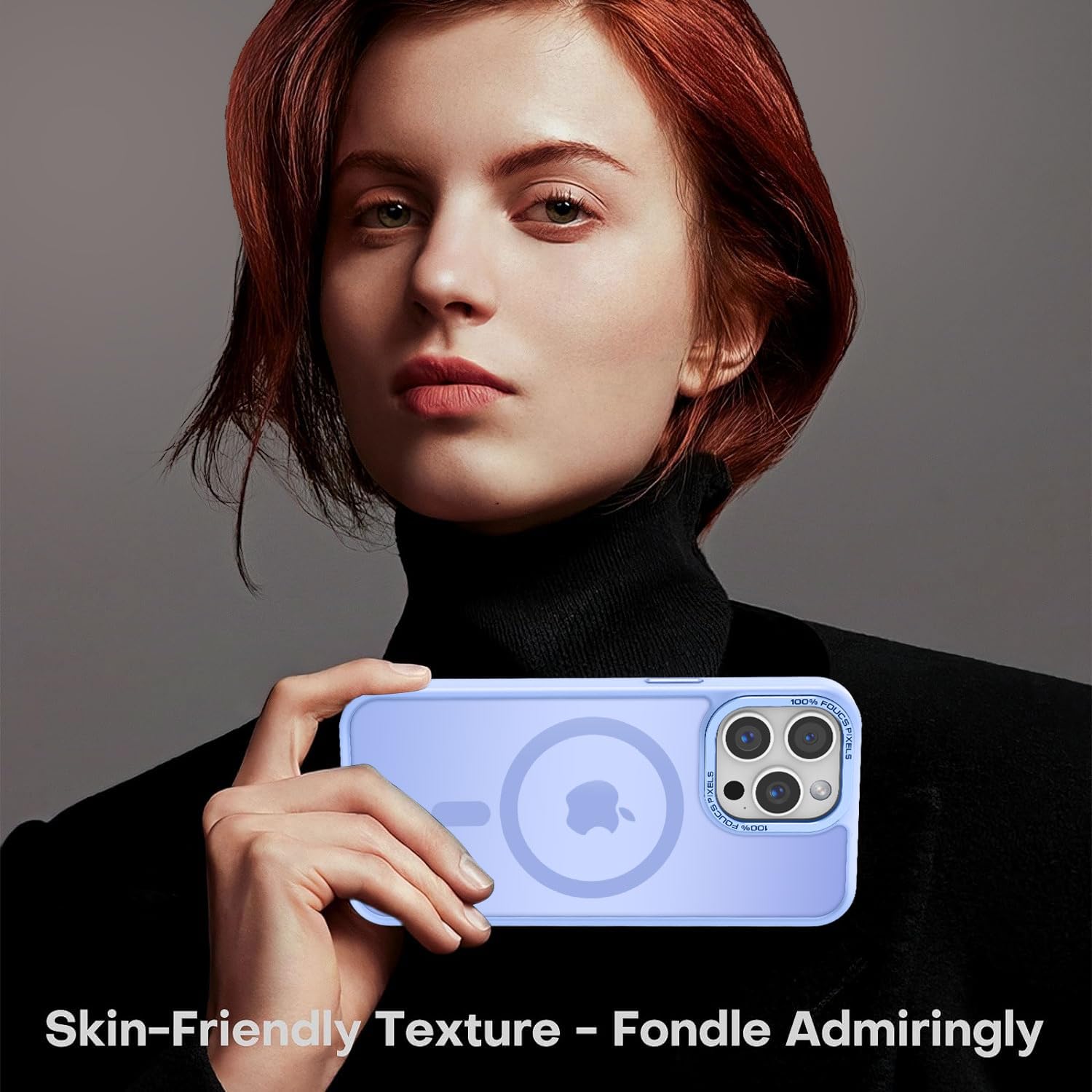 Newfuture Custodia magnetica aggiornata per iPhone 15 Pro Max [compatibile con Magsafe] [protezione di grado mil], custodia sottile traslucida per iPhone 15 Pro Max 6,7 pollici, blu