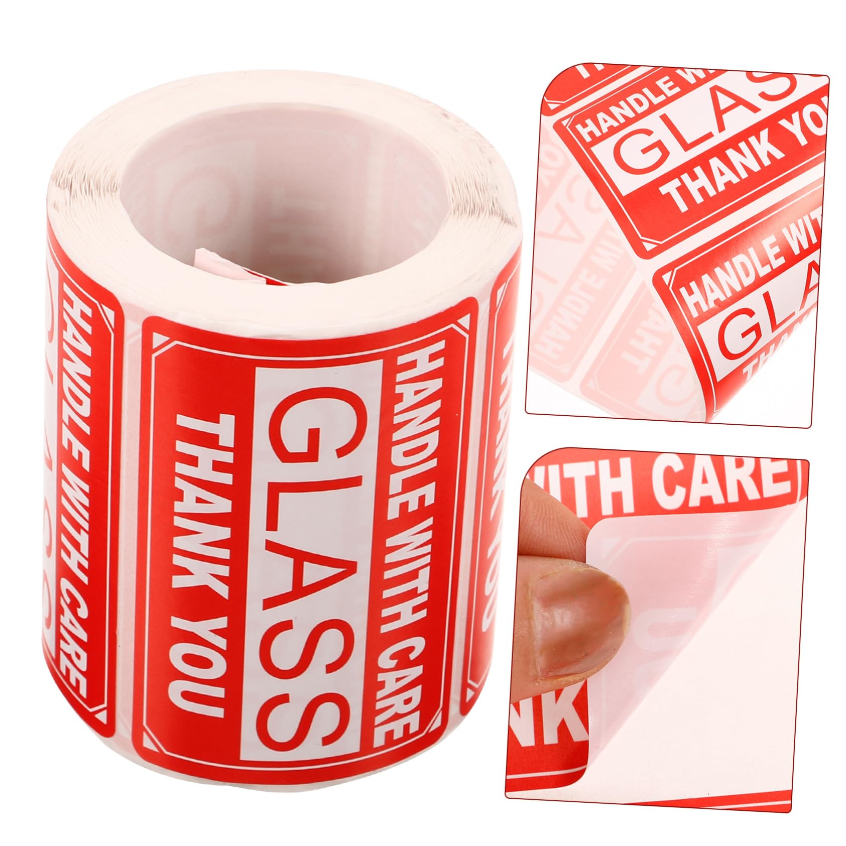 GLEAVI 4rotoli Etichette Adesive Fragili Stickers Di Per Imballaggio e Spedizione Facile Applicazione Resistente Per Protezione e Identificazione