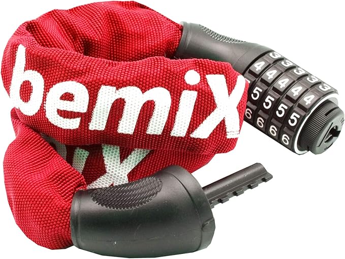 Poised Fahrradschloss Zahlenschloss - 90cm Kettenschloss 5-stellig Für Fahrrad E-Bike