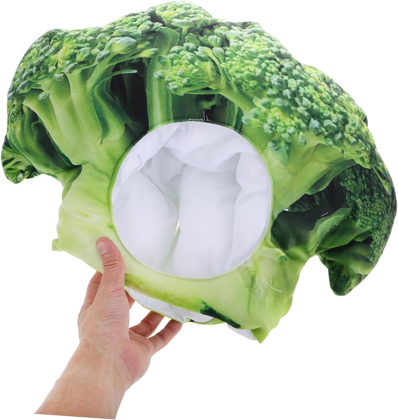 HANABASS Broccoli Hood Props Funny Costume Headwear Cute Broccoli Hat for Kids and Adults Soft Adjustable Vegetable Party Headgear for Halloween Cosplay Photoshoots