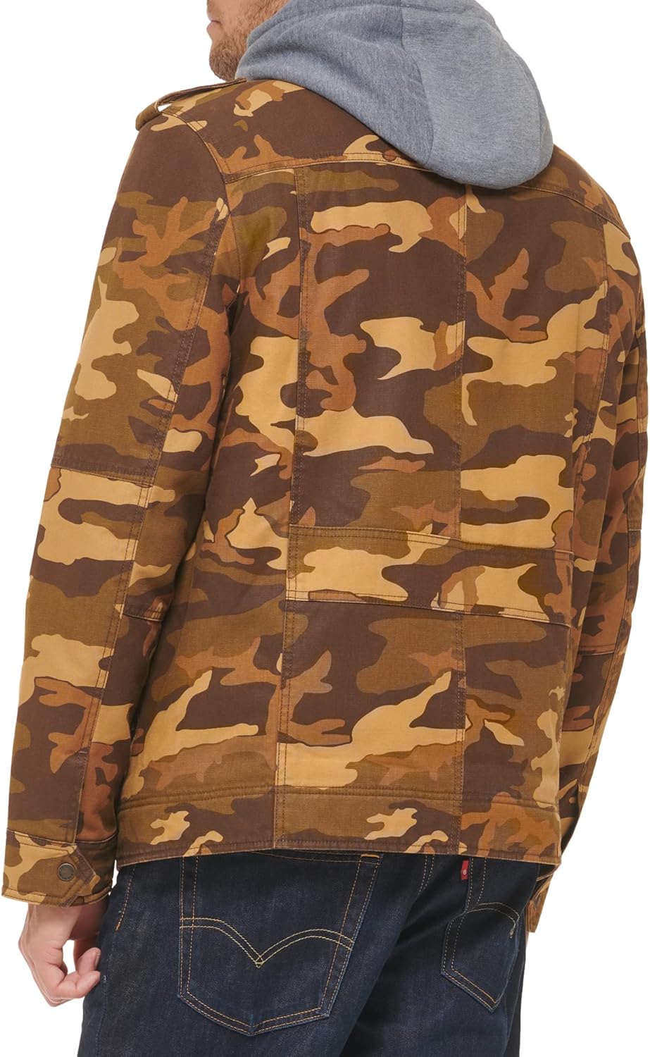 Levi's Men's Washed Cotton Hooded Military Jacket (Regular & Big & Tall Sizes) - Image 2