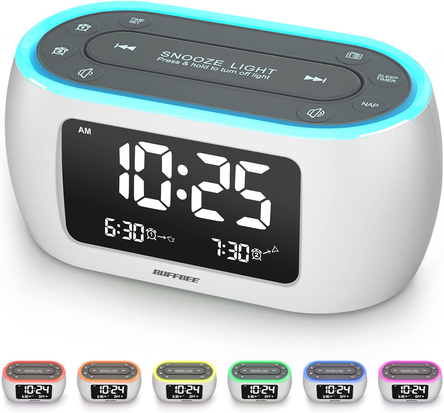 Roberts Radios 3Band Dual Alarm Stereo Clock Radio with CD Player (CD