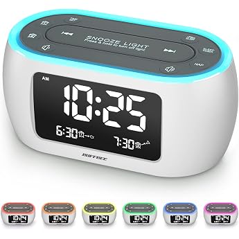Buffbee Radio Alarm Clock with Dual Alarm FM Radio & Digital Alarm Clock