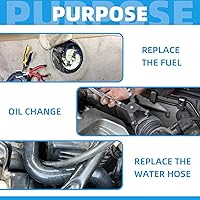 Vista 4 de Glarks Juego de 9 alicates de abrazadera de manguera flexibles azules, pinzas de alambre de largo alcance, alicates de abrazadera de manguera, kit