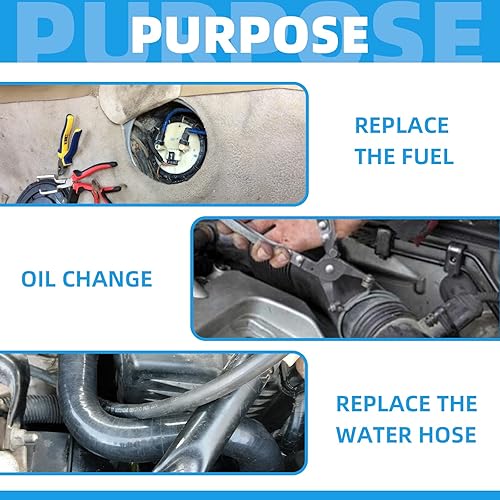 Miniatura 4 de Glarks Juego de 9 alicates de abrazadera de manguera flexibles azules, pinzas de alambre de largo alcance, alicates de abrazadera de manguera, kit