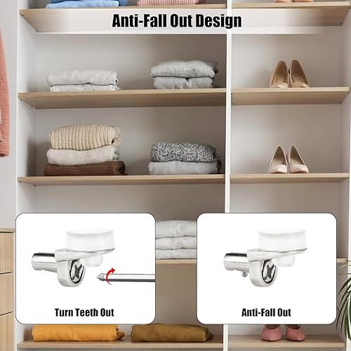 Miniatura 5 de Pinzas de metal de 15 de pulgada y 0.197 in para estantes de cocina, soportes de soporte para estantería, estantería, armario, estantería de vidrio