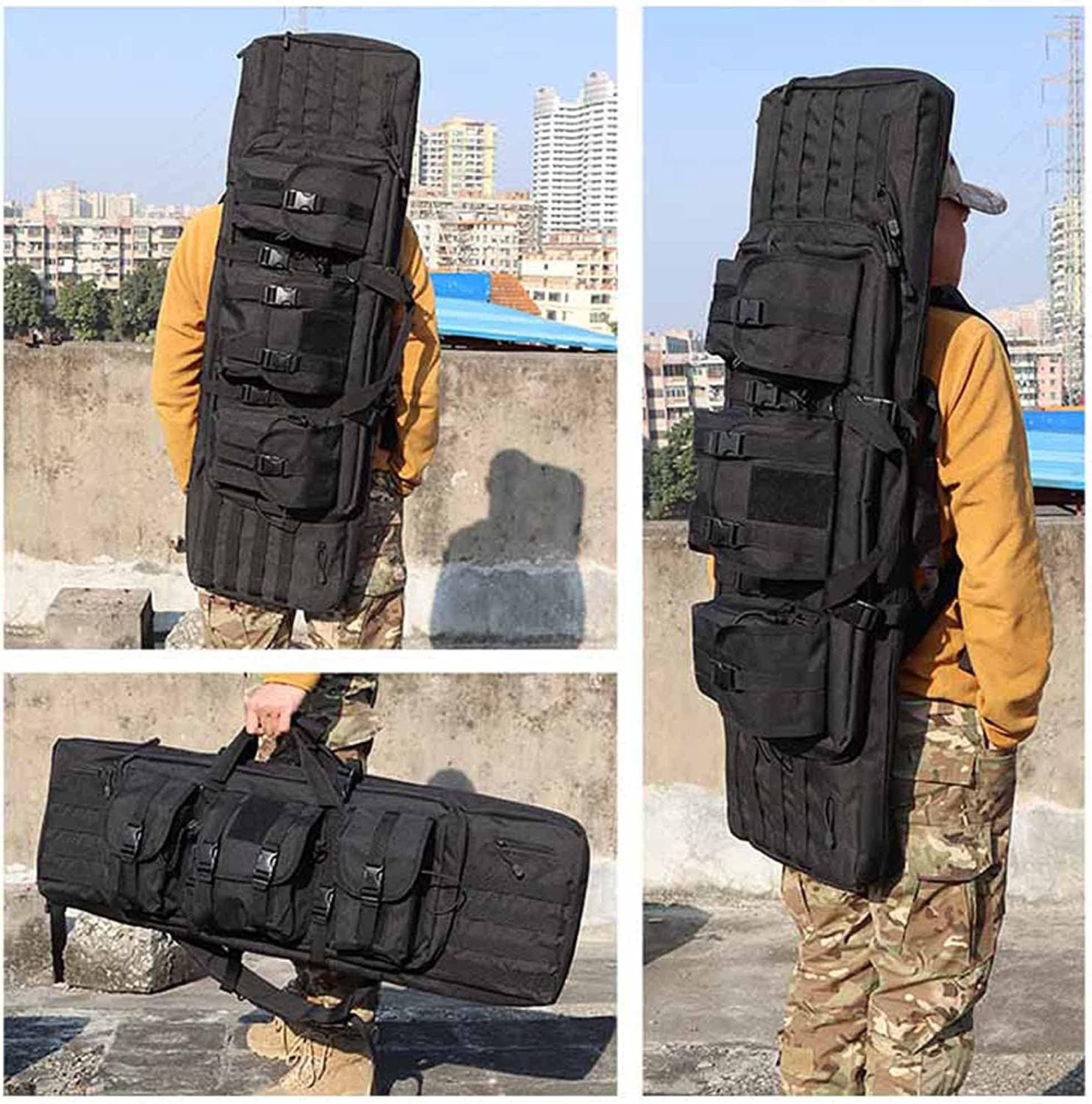 Custodie Per Carabine,Borsa Tattica Lunga per Trasporto Fucili Zaino Fucile Caccia Borsa Per Armi Portatile Fodero per fucile Per Pesca, Caccia, Tiro Sportivo