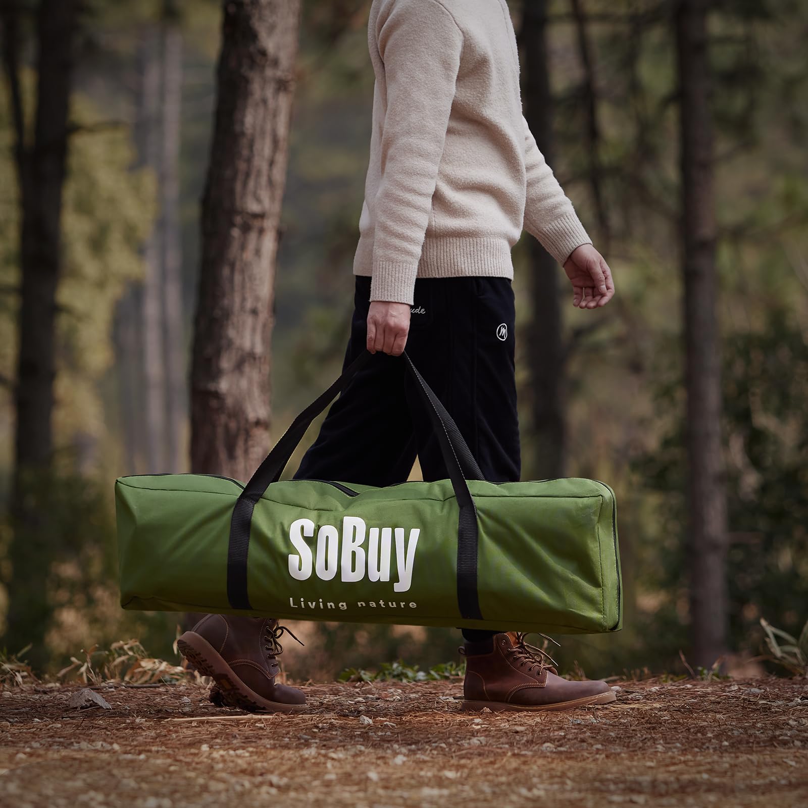 Sobuy Tienda de Campaña con Colchón Hinchable Tienda de Campaña Impermeable Barraca de Camping