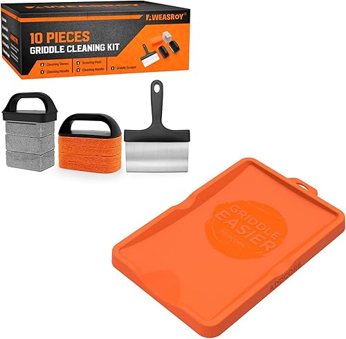 Kit de limpieza de plancha de 10 piezas para eliminar manchas difíciles y espátula de silicona