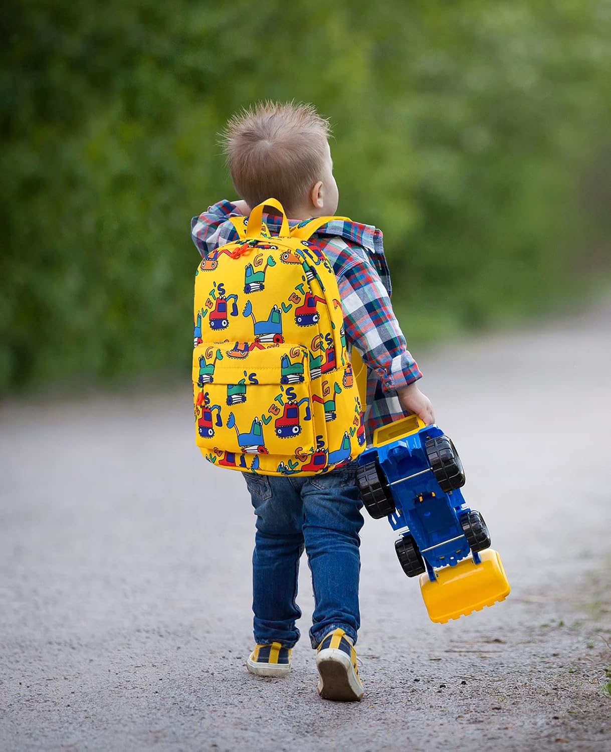Zicac Toddler Backpack Cute Canvas Preschool Backpacks for Boys Girls, Kids Backpack Perfect for Daycare and Preschool