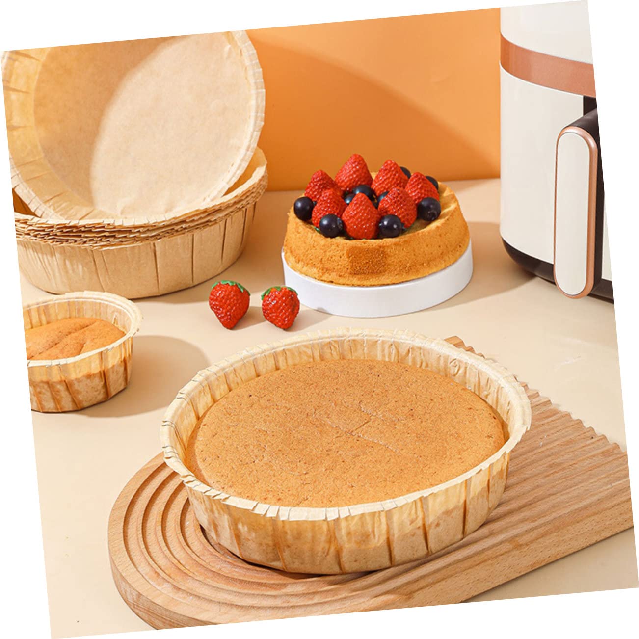 BESTonZON 50pièces Moules à Gâteau Papier Jetables Résistants Chaleur Pratiques Et Antiadhésifs Pour Gâteaux Maison Pour Éviter Le Nettoyage