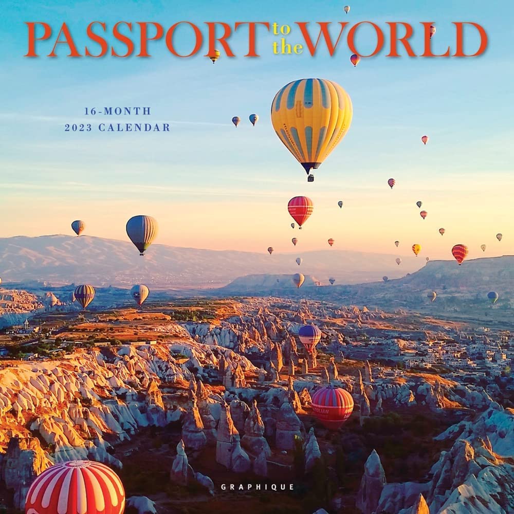 Amazon.com: Graphique Passport to the World Wall Calendar - 16-Month 2023  Calendar, 12"x12" w/ 3 Languages, 4-Month Preview, & Marked Holidays :  Office Products