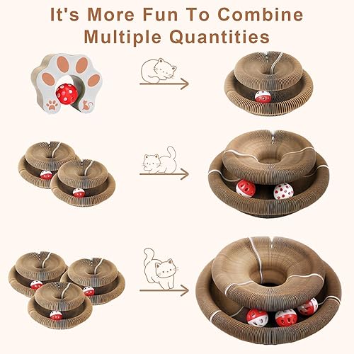 Miniatura 8 de Juguete mágico de órgano para gatos, tabla de rascar para gatos, cerebro y actividades de entrenamiento físico, adecuado para gatos de interior (1