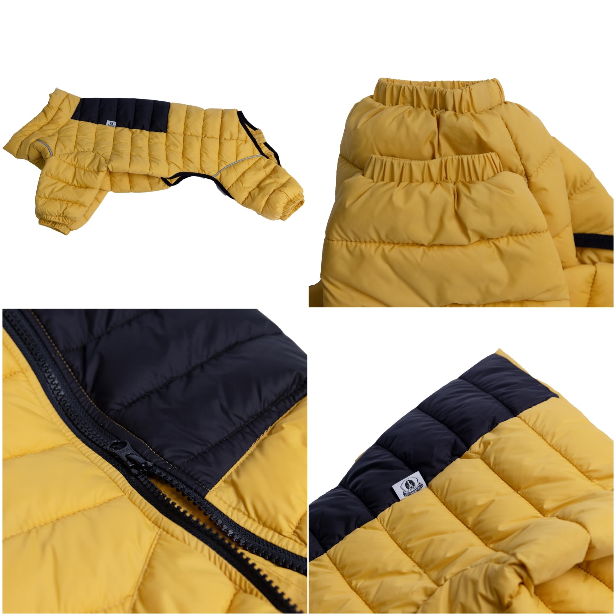 Lovelonglong Dog Coat Dog Warm Jacket, 4 Legs Covered Waterproof Windproof Reflective Warm Dog Vest - Image 4