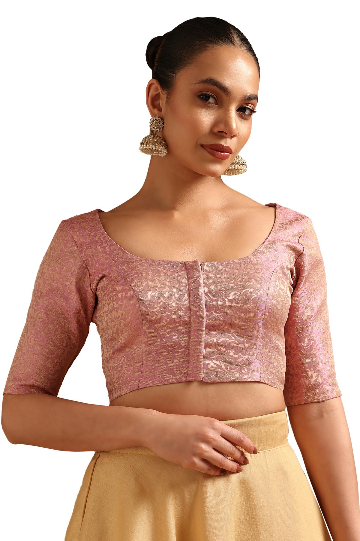 soch Womens Tussar Ethnic Motifs Blouse with Zari Woven-picture-31
