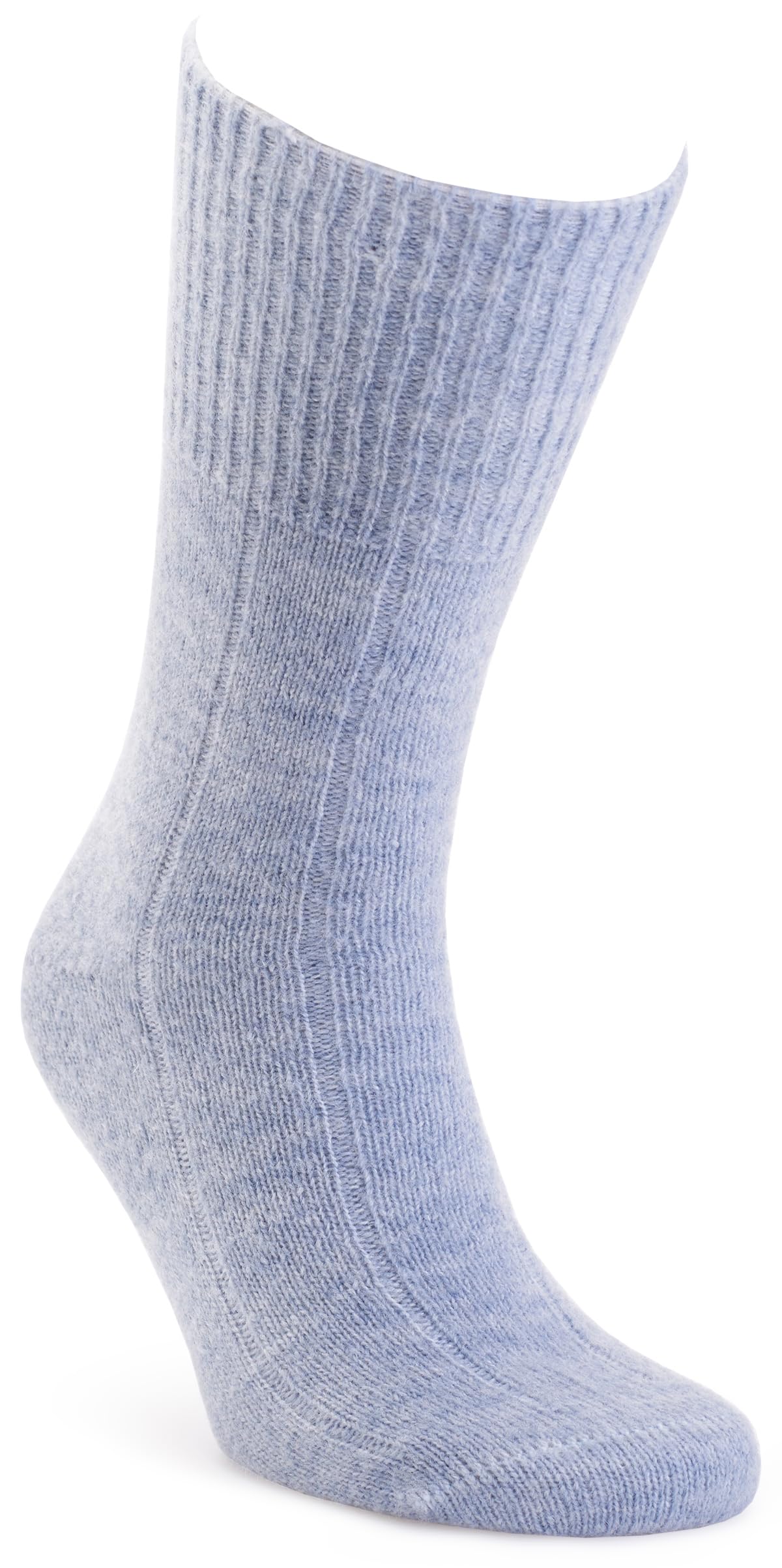 Cosyfeet Unisex Soft Blue Super‑Soft Seam-Free Bed Socks - M