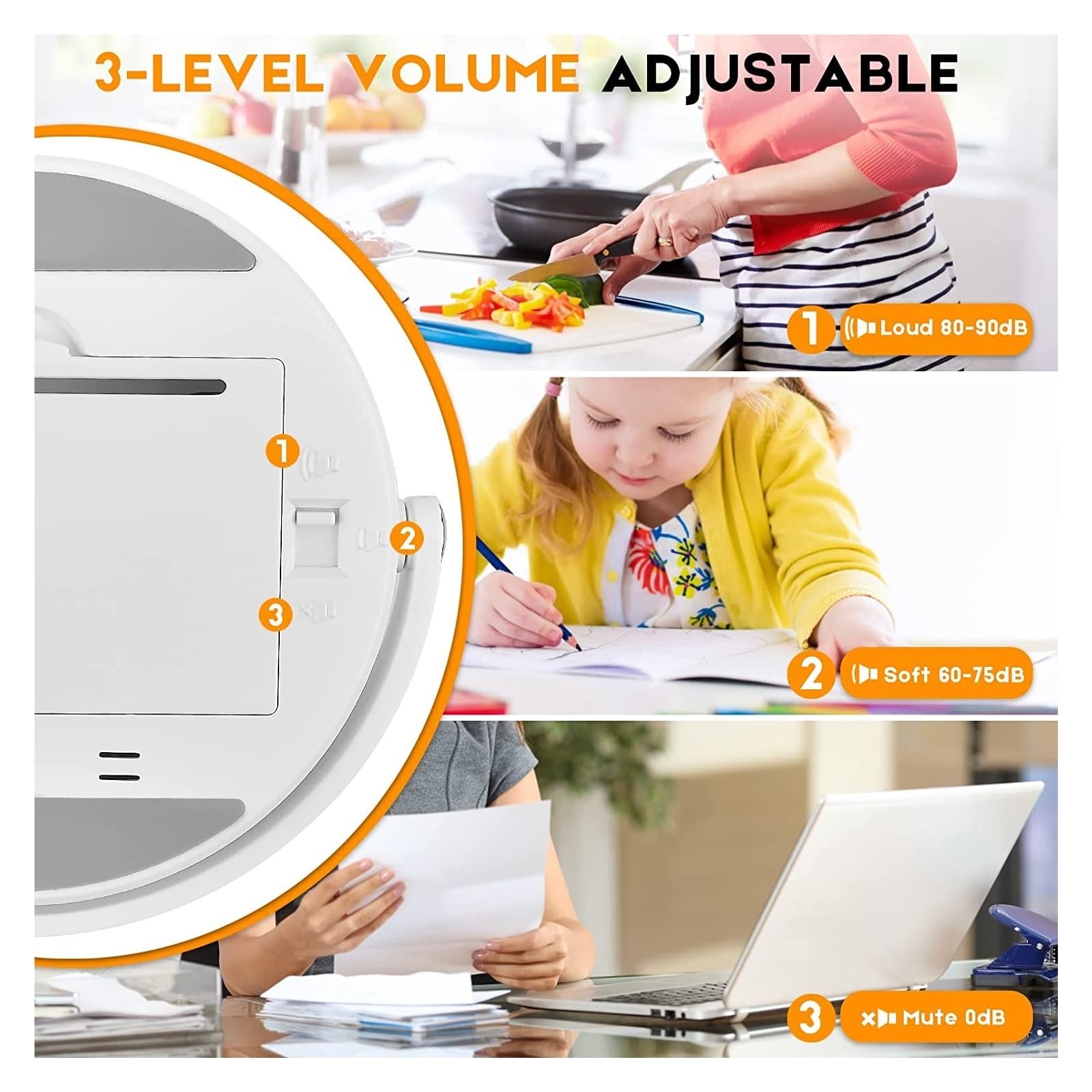Temporizzatore da cucina Timer Da Cucina Magnetico LED Timer Digitale Timer Conto Alla Rovescia Manuale Sveglia Cucina Doccia Studio Fitness Cronometro Time Master Risparmia energia (Color : USB Rech