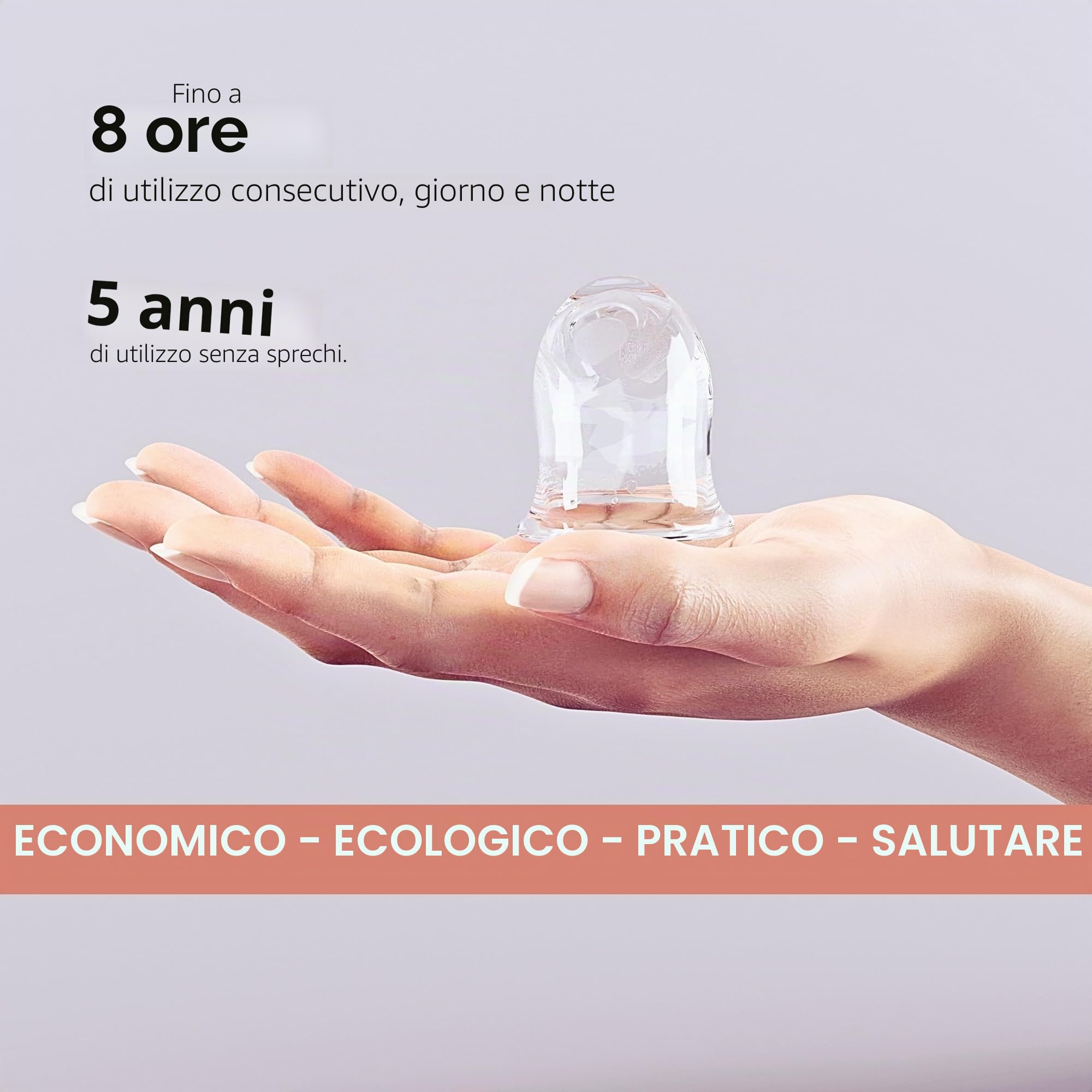 La Cup Luneale - coppetta mestruale - design ergonomico esclusivo creato con ostetriche - fabbricazione francese - 100% silicone medico al platino (M - Flusso medio/abbondante)