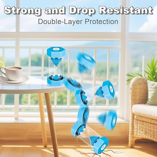 Miniatura 5 de Reloj de arena con temporizador de arena de 1 minuto, reloj de arena irrompible de 3.3 ft, reloj de arena de plástico de 1 minuto, reloj de arena de