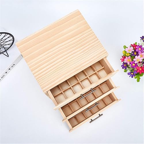 Miniatura 7 de Pure Vie Caja de almacenamiento de madera para aceites esenciales, para el hogar, con capacidad para 90 botellas (se adapta a 0.2-0.5 fl oz),