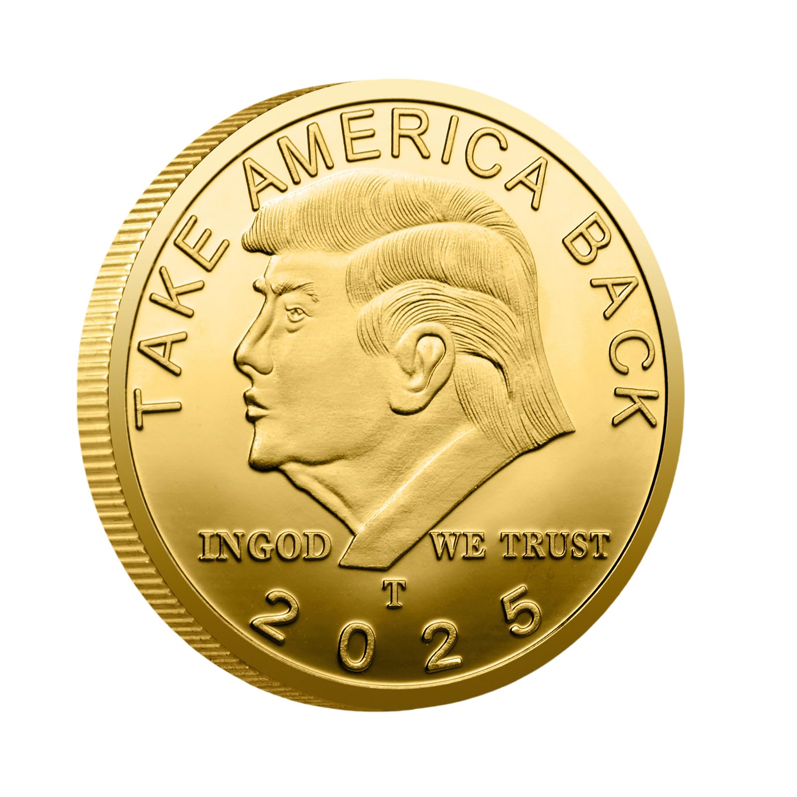 45 47 Coin Aizics Mint Donald Trump 45 47 Gold Challenge Coin - 24kt Gold  Plated Collectible With Protective Case Collectible Political Coin
