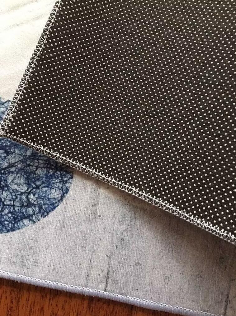 Läufer Teppich Flur Küche Schwarz Weiß rutschfest 50x350cm Küchenläufer Teppichmatten Waschbar Korridor Teppichläufer Küchenteppich Schlafzimmer Esszimmer Polyester Meterware Anpassbar
