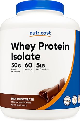 Vista 51 de Nutricost - Proteína aislada de suero de leche en polvo, sabor vainilla, 5 libras