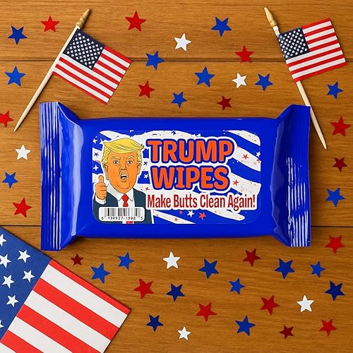 Miniatura 3 de Trump Wipes - Divertidas toallitas húmedas para adolescentes y adultos, fabricadas en Estados Unidos, tamaño de viaje