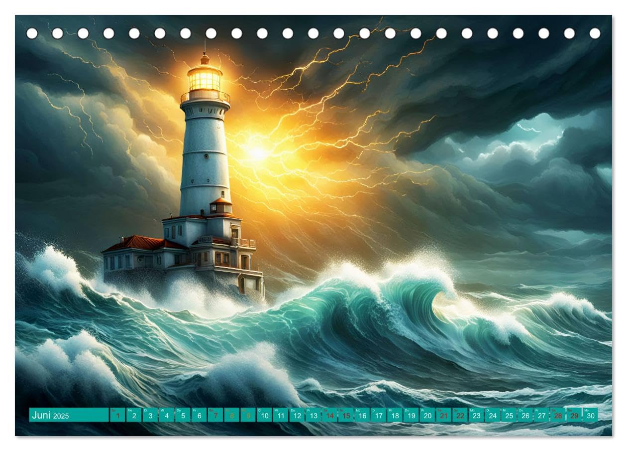 Stürmische Wellen (Tischkalender 2025 DIN A5 quer), CALVENDO Monatskalender: Tanz der Meereswogen, inspirierende Naturgewalt. (CALVENDO Natur)