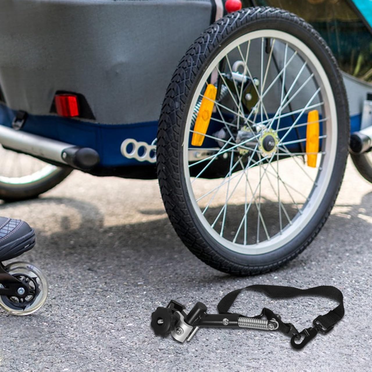 VICASKY Universal Fahrrad Anhängerkupplung Aluminiumlegierung Linker Adapter Befestigung Fahrradanhänger Kupplung AnhäNgerkupplung Tandemkupplung Steckachse