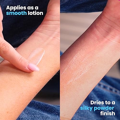 Miniatura 4 de Super Fresh Body Powder Lotion de SweatBlock - Sin talco, antirozaduras, desodorizantes, ingredientes naturales, loción corporal sin desorden para