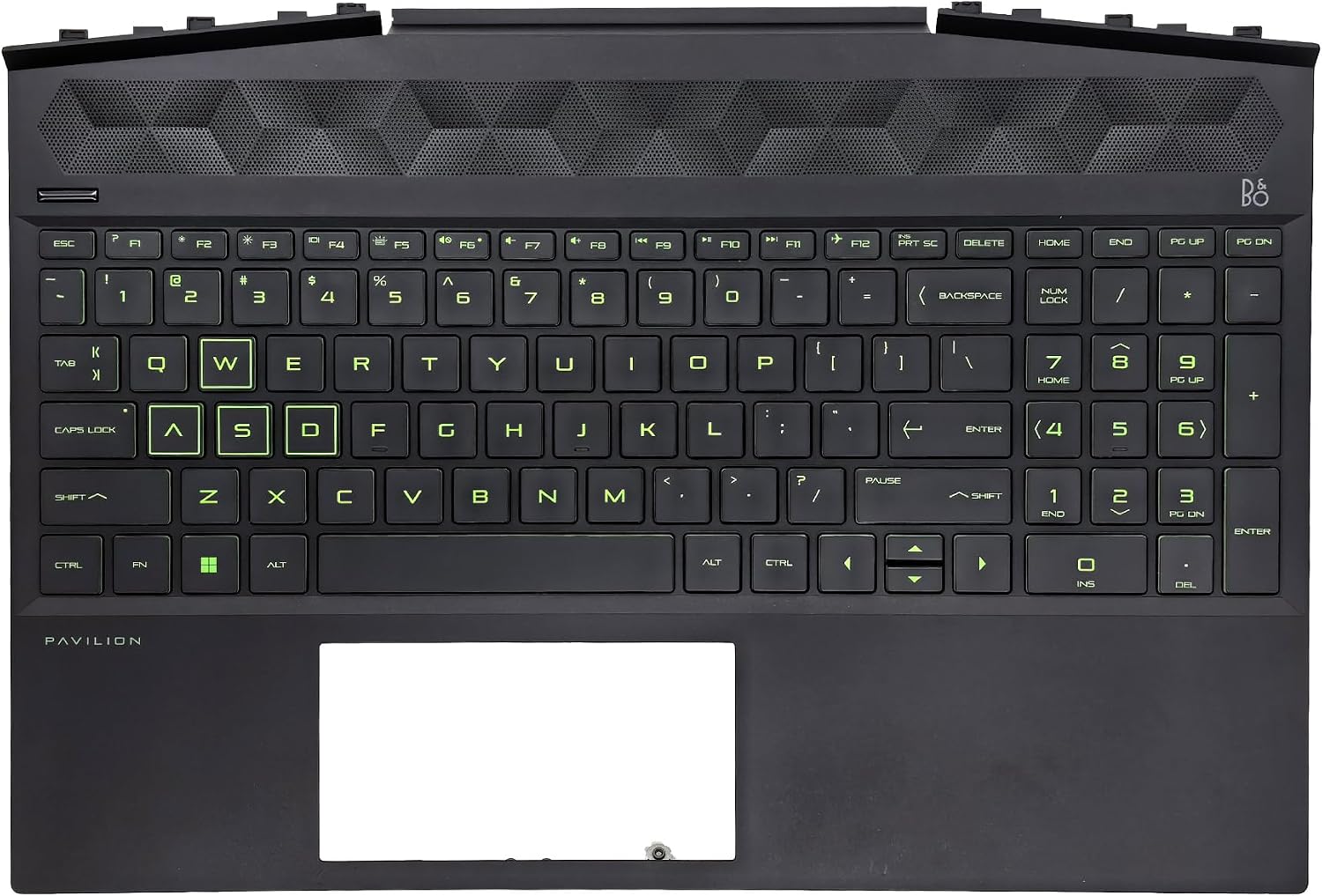 Replacement Upper Case Palmrest for HP Pavilion Gaming 15-DK 15T-DK000 15T-DK100 15T-DK200 Series Laptop with Backlit Keyboard Top Cover L57593-001