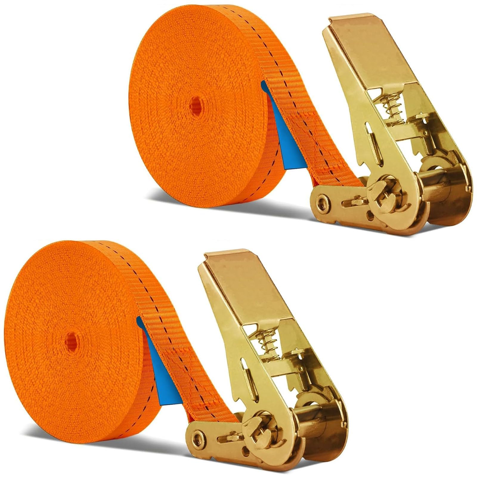 Pack Of 2 15 M Long Lashing Straps With Ratchet Lock, Basicon