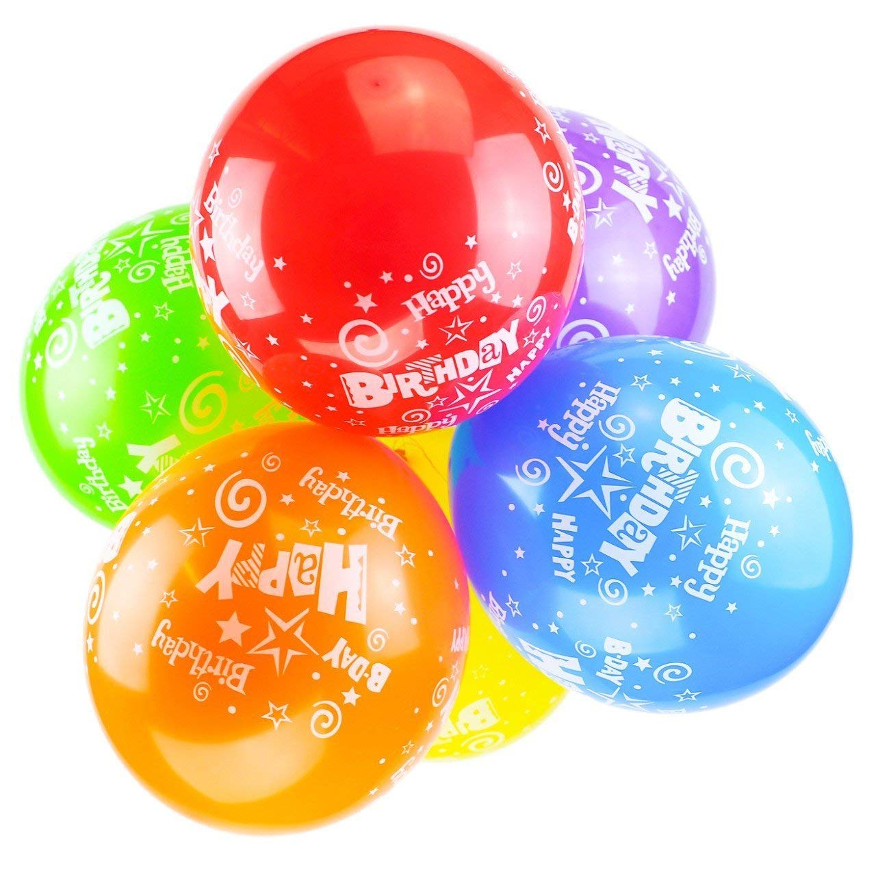 10er-Set „Happy Birthday“-Luftballons – Bunt, 12 Zoll, Für Helium Oder Luft – Partydeko Für Kinder