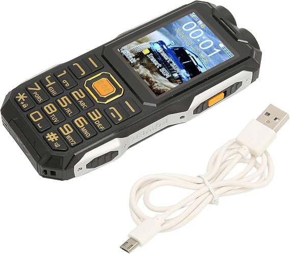 Sxhlseller Rugged Phone for Seniors, 2G GSM Dual SIM, 16800mAh Battery, 2.4inch Large s Senior Cell Phone, LED Flashlight, Speaker, Outdoor Use Backup Phone