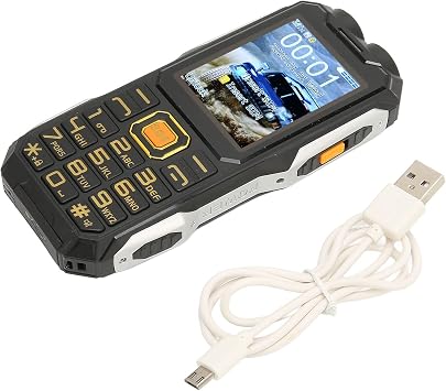 Sxhlseller Rugged Phone for Seniors, 2G GSM Dual SIM, 16800mAh Battery, 2.4inch Large s Senior Cell Phone, LED Flashlight, Speaker, Outdoor Use Backup Phone