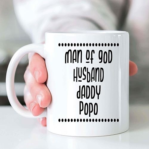 Miniatura 6 de Inspirational Gift Unique Man Of God Gift, for Grandfather's Birthday - Husband Daddy Popo Family Christians Believers Prayers, Multicolor 11 Oz