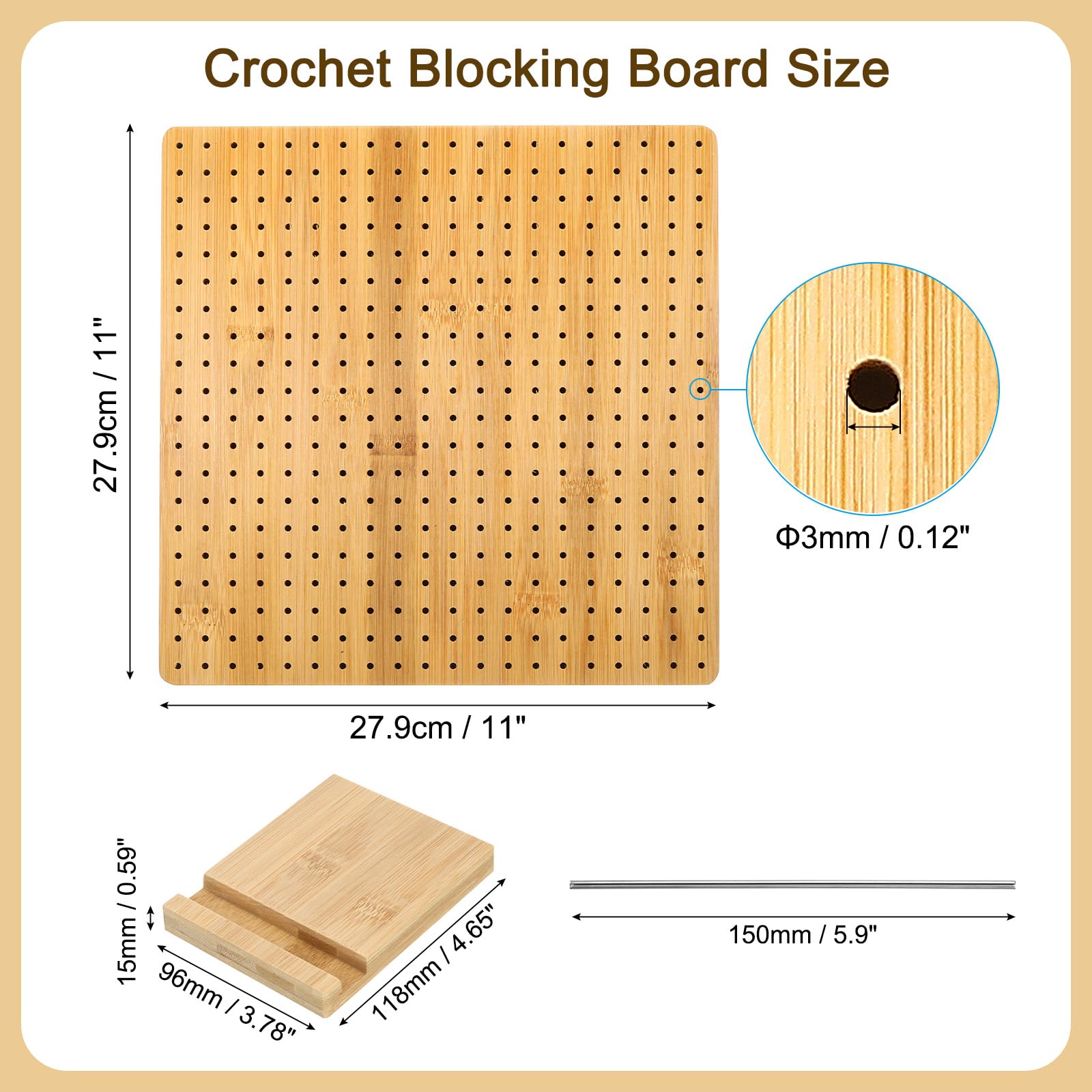 PATIKIL Crochet Blocking Board Granny Square Blocking Board - Image 4