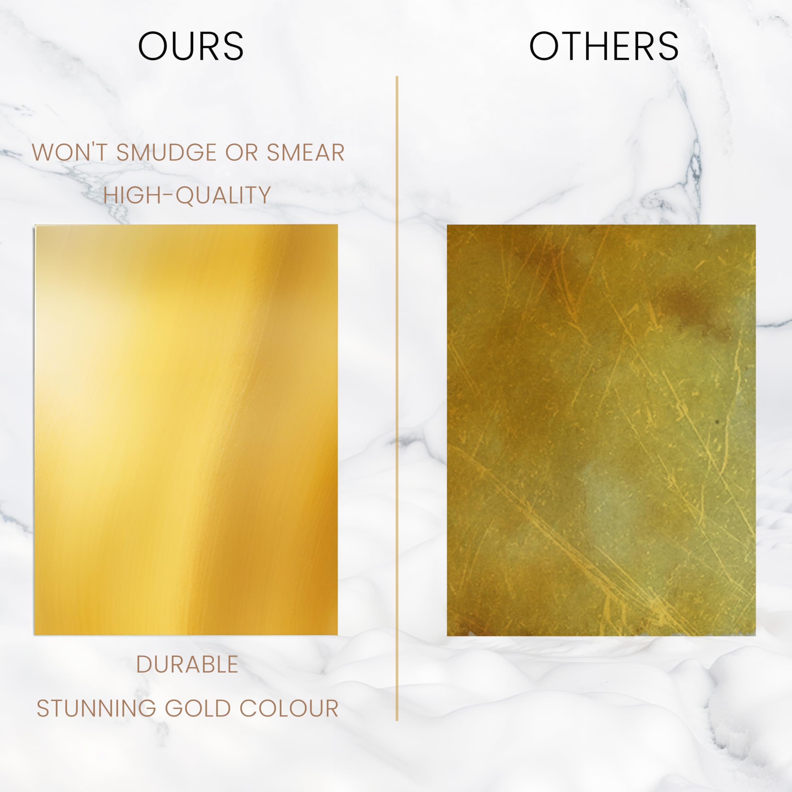 MECCANIXITY Lot De 100 Feuilles De Papier D'aluminium Doré Clair 8,4 X 7,9 Cm Pour Décoration Artistique, Sculptures, Peinture