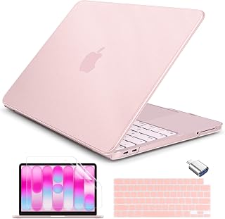 Batianda CrystalMist Case for MacBook Neo 13 Inch 2026, Frosted Blush