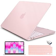 Batianda CrystalMist Case for MacBook Neo 13 Inch 2026, Frosted Blush