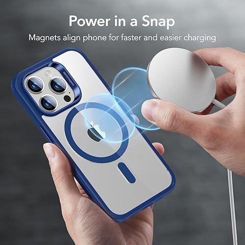 Vista 21 de ESR Funda para iPhone 15 Pro Max, compatible con MagSafe, de grado militar, negro transparente