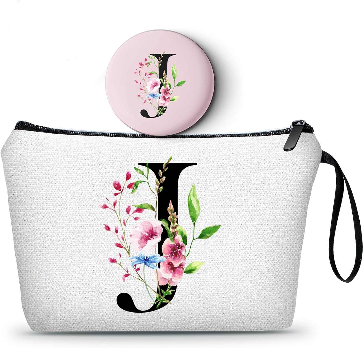 Birthday Friendship Womens Bridesmaid Proposal Coolest Gifts for Sister Teacher Coworkers Bride Personalized Travel Makeup Cosmetic Bag with Mirror Valentines Mothers Day Christmas Graduation J Birthday Friendship Womens Bridesmaid Proposal Coolest Gifts for Sister Teacher Coworkers Bride Personalized Travel Makeup Cosmetic Bag with Mirror Valentines Mothers Day Christmas Graduation J