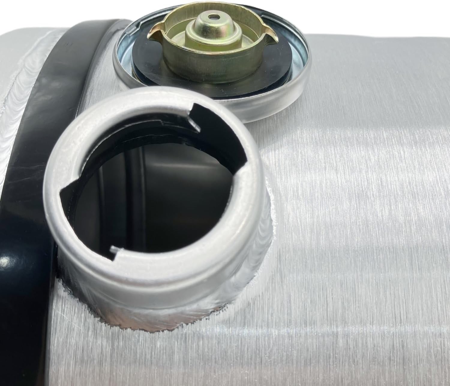JSD 12.5 Gallons 12" x 26" Universal Aluminum Gas Tank With Level Gauge 1/4" NPT Outlet For lawn mowers