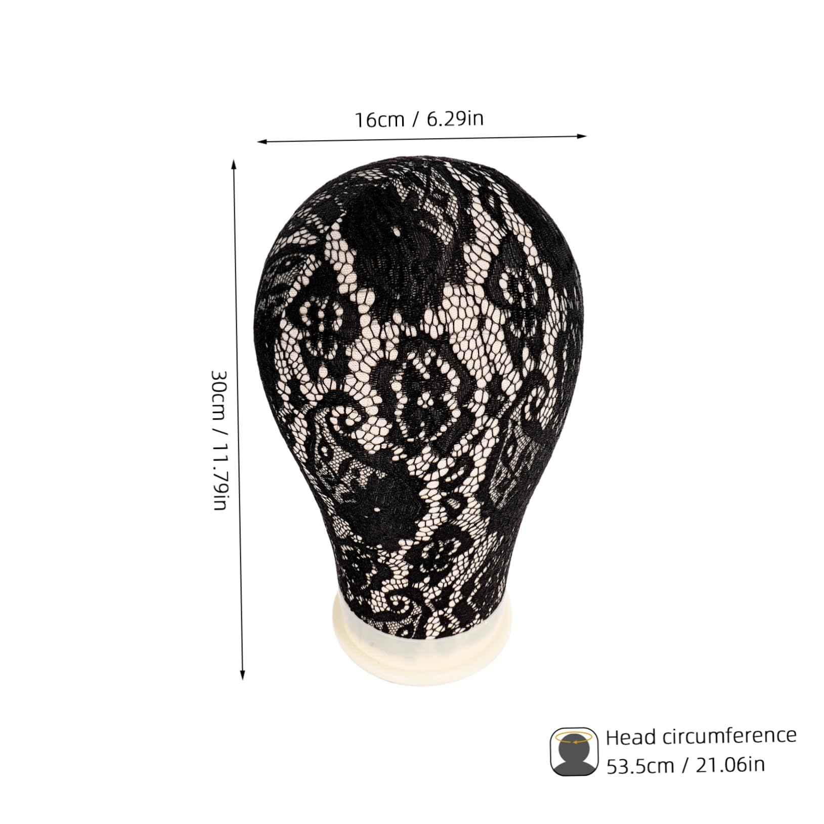 Ipetboom Canvas Wig Block Head Mannequin Display Stand Professional Lace Design for Wigs Styling and Training Beauty Schools and Salons