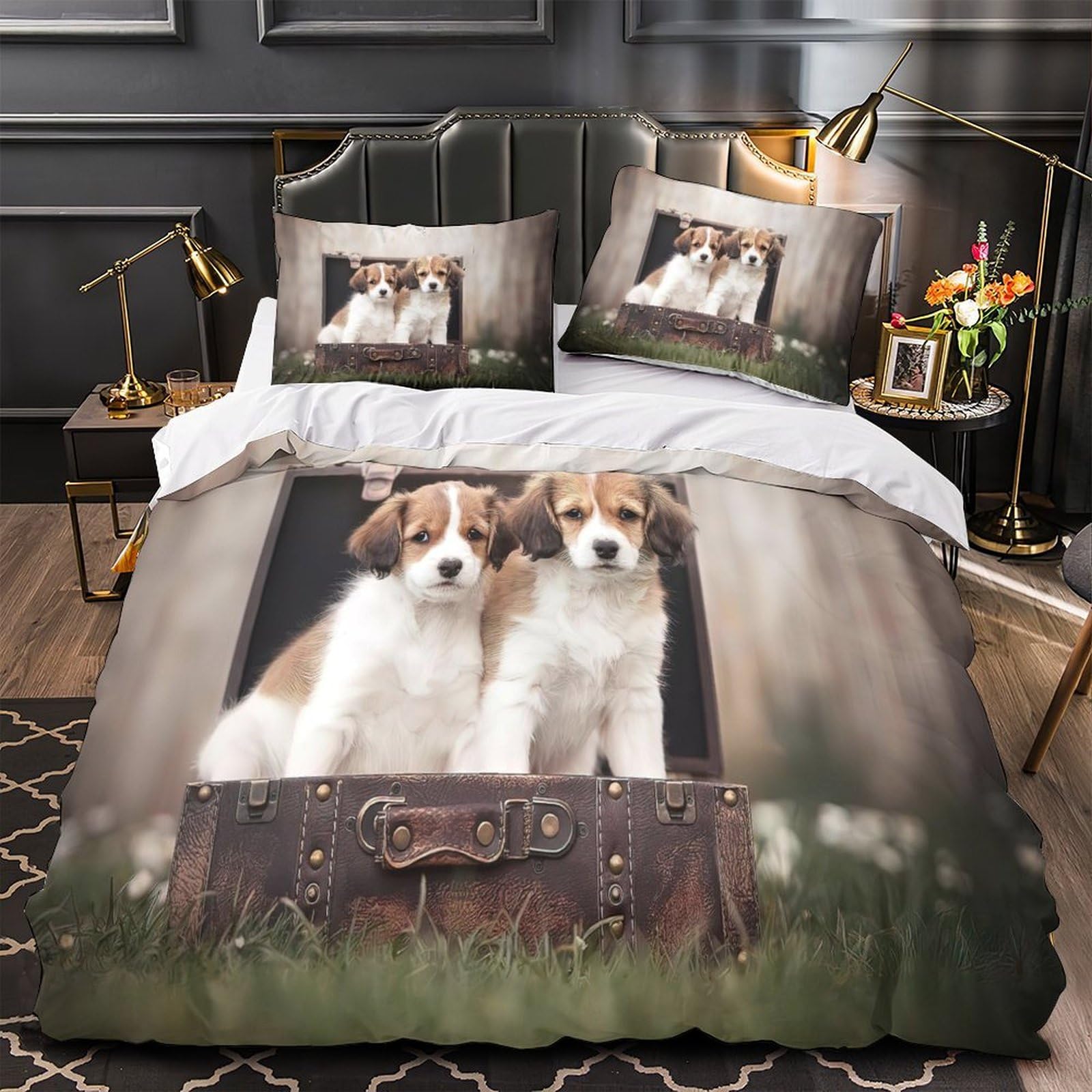 Housse de Couette Souris Mignonne 260x220 cm avec Taies d'Oreiller Parure de Lit 3D