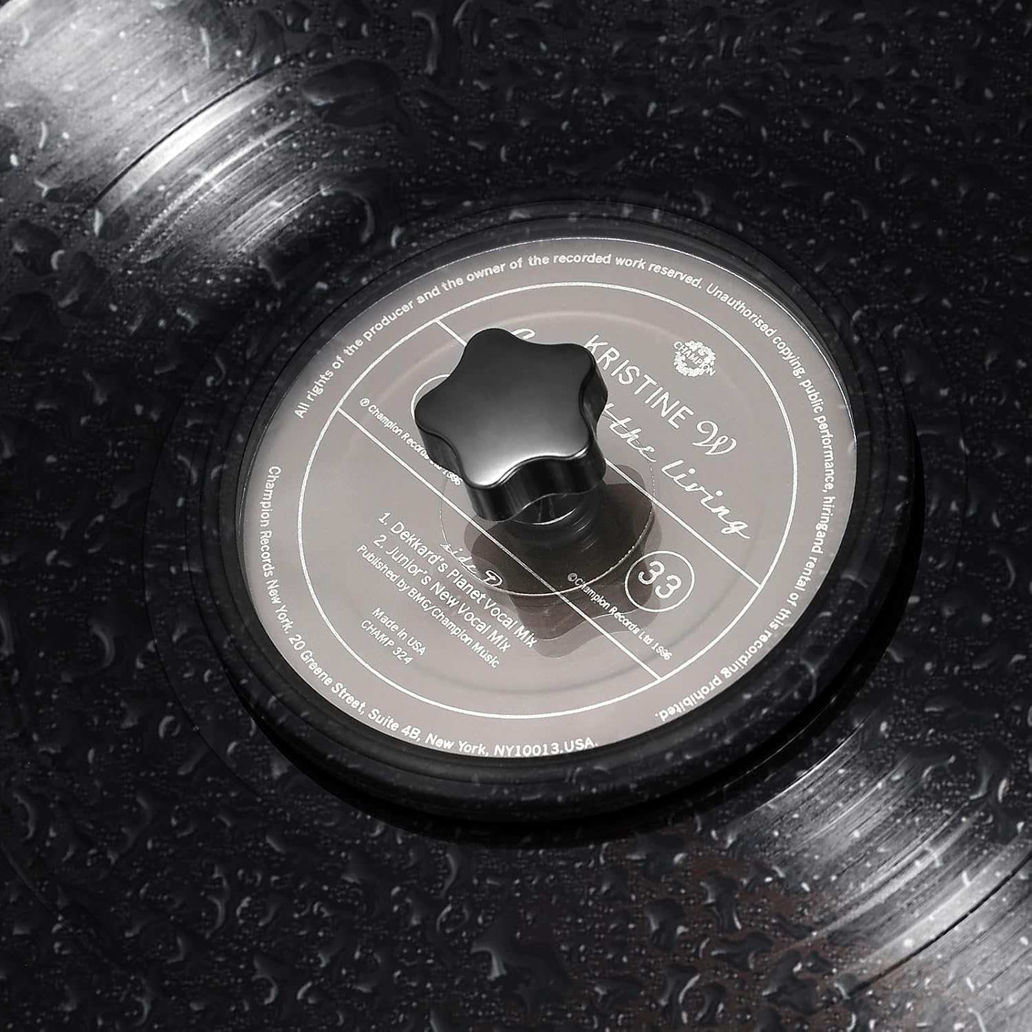 Douk Audio Record Clean Label Saver Album LP Vinyl Cleaning Protector Waterproof Clamp Care (Black)
